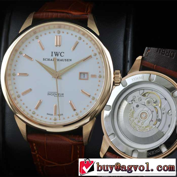 スイスムーブメント 3針  自動巻き 日付表示 夜光効果  男性用腕時計 iwc クオーツ メンズ腕時計