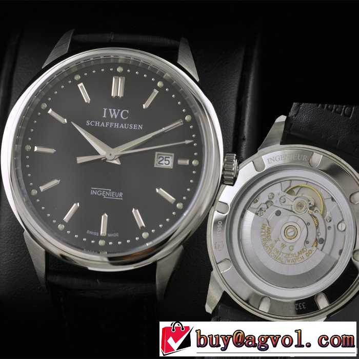 スイスムーブメント 3針  自動巻き 日付表示 夜光効果  男性用腕時計 iwc クオーツ メンズ腕時計