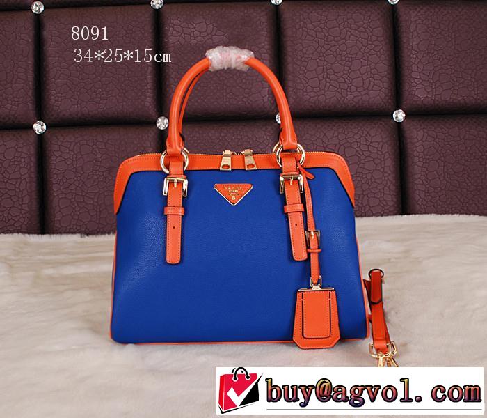 PRADA プラダ 2014 sale!今季 手持ち&ショルダー掛け ボルトポケット付8091