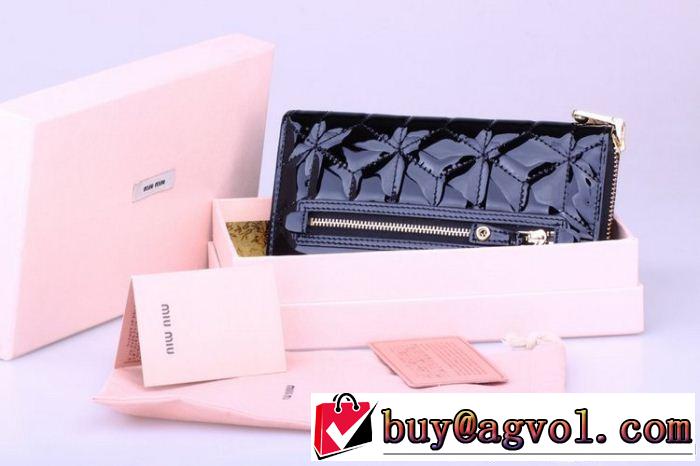 2014秋冬 希少 miumiu ミュウミュウ レディース長財布
