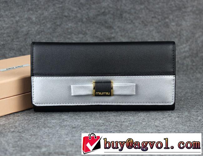 2014秋冬 贈り物にも◎ miumiu ミュウミュウ レディース長財布