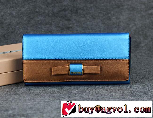 2014秋冬 大人気！ miumiu ミュウミュウ レディース長財布
