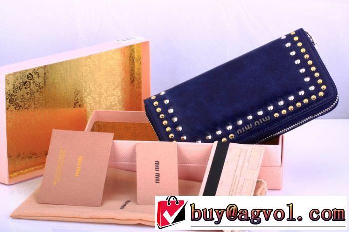 2014秋冬 miumiu ミュウミュウ 入手困難 レディース長財布