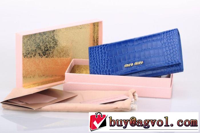 2014秋冬MIUMIU ミュウミュウ 欧米韓流 レディース長財布