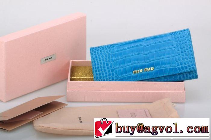 2014秋冬 miumiu ミュウミュウ ◆モデル愛用◆ レディース長財布
