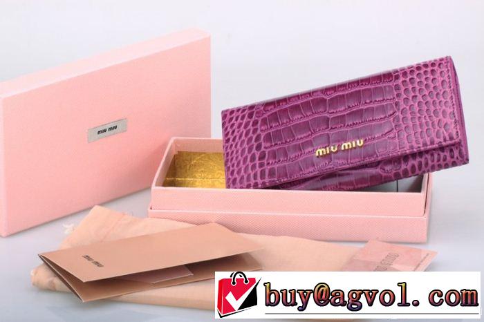 2014秋冬 miumiu ミュウミュウ 超人気美品◆ レディース長財布