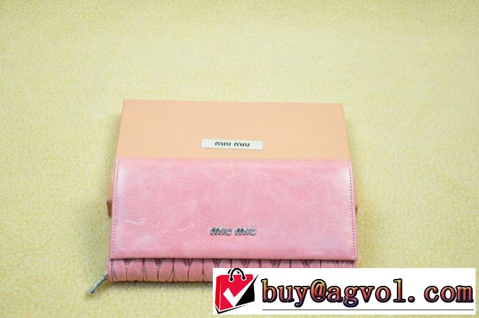 人気商品 2014秋冬 miumiu ミュウミュウ レディース長財布