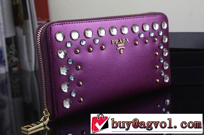 超人気美品◆ 2014 prada プラダース長財布