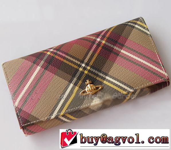 2014 チェック柄/ストライプ vivienne westwood ヴィヴィアン ウエストウッド レディース財布