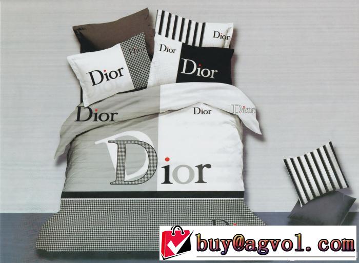 秋冬 dior ディオール 2014 個性派 チェック柄 ベッドカバー セット 布団カバー 4点セット