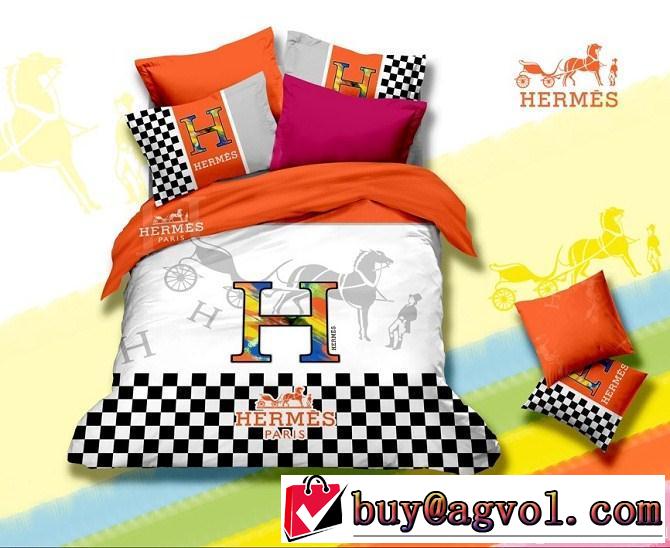 秋冬 hermes エルメス 2014 格安！シンプル格調風寝具セット 4点セット