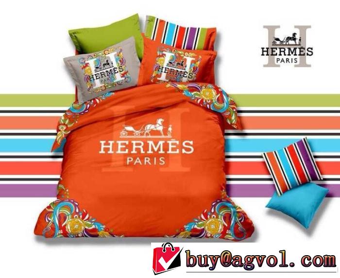 秋冬 hermes エルメス 2014 人気が爆発 シンプル格調風寝具セット 4点セット