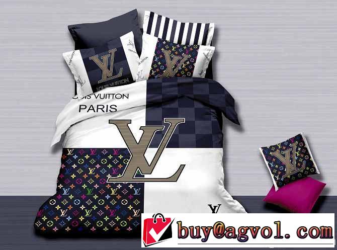 秋冬 louis vuitton ルイ ヴィトン 2014 超人気美品◆ チェック柄 寝具セット 4点セット