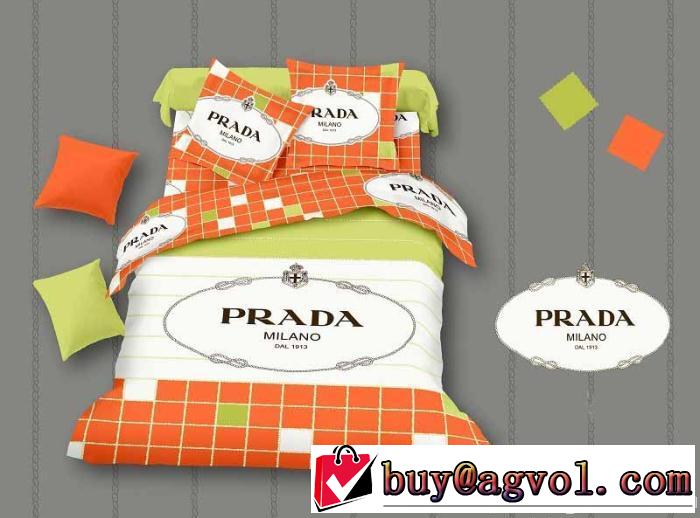 秋冬 prada プラダ 2014 美品！温かみのある チェック柄 寝具セット 布団カバー 4点セット