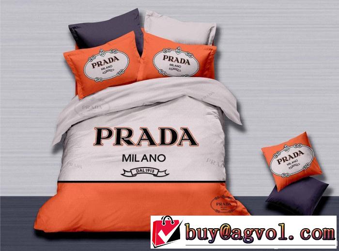 秋冬 prada プラダ 2014 首胸ロゴ シンプル格調風 寝具セット 布団カバー 4点セット
