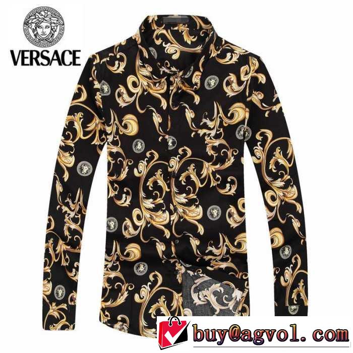 約限定販売 2014秋冬 versace ヴェルサーチ 長袖シャツ
