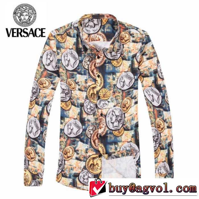 超人気美品◆ 2014秋冬versace ヴェルサーチ 長袖シャツ