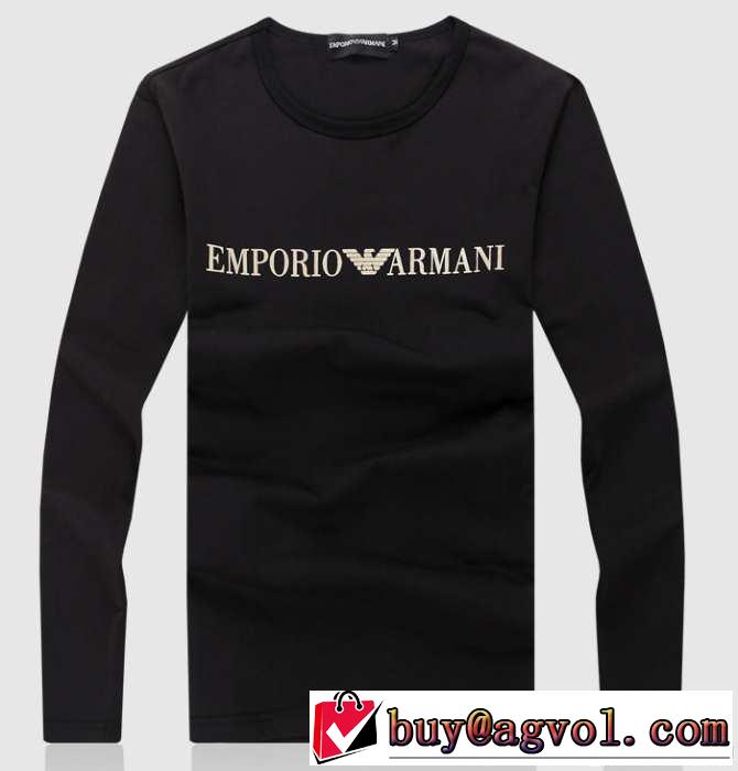 2014秋冬 コーデに合わせ armani アルマーニ 長袖tシャツ 4色可選