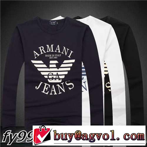 2014秋冬 一味違うケーブル編みが魅力満点 ！armani アルマーニ 長袖tシャツ 3色可選