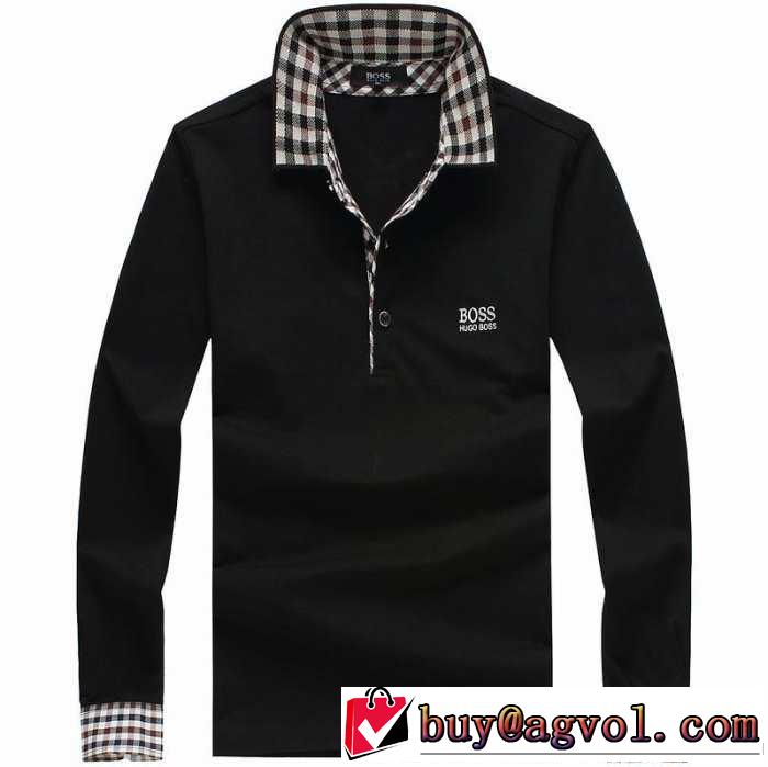 華やかなデザイン 2014秋冬 hugo boss ヒューゴボス 長袖tシャツ 4色可選