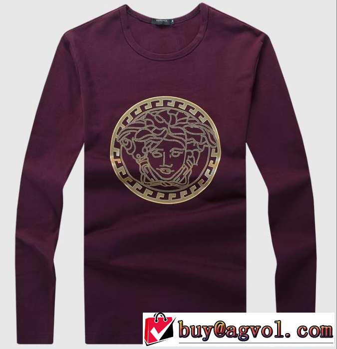 お買得 2014秋冬 versace ヴェルサーチ 長袖tシャツ 4色可選