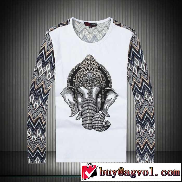 存在感◎ 2014秋冬 versace ヴェルサーチ 長袖tシャツ 2色可選