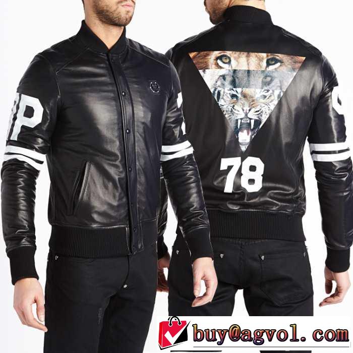 2014秋冬PHILIPP plein フィリッププレイン 売れ筋 革ジャンパー