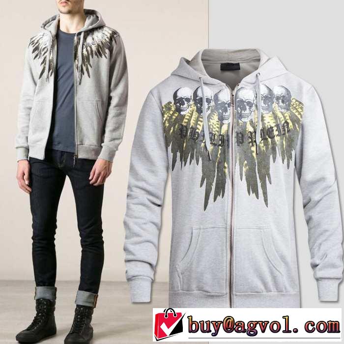 ★安心★追跡付 2014秋冬 philipp plein フィリッププレイン パーカー 2色可選