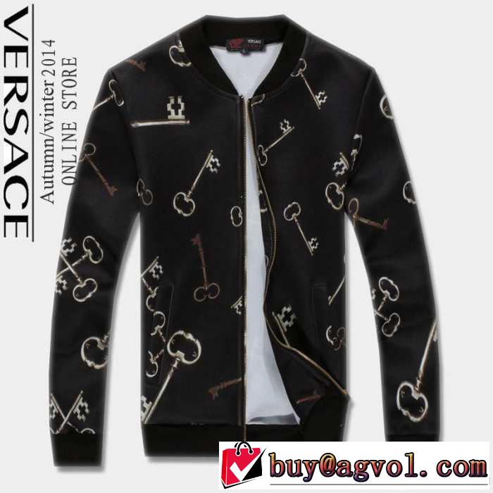 超人気美品◆ 2014秋冬 versace ヴェルサーチ ブルゾン 総柄 程よい厚み