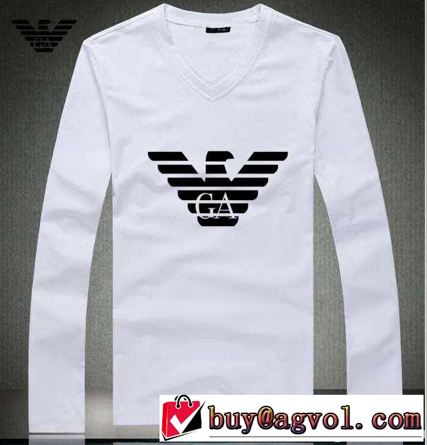 2014秋冬 armani アルマーニ 美品！vネック 長袖 tシャツ 3色可選