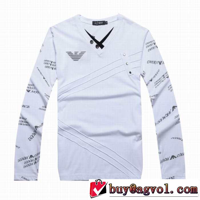 2014秋冬 sale開催 armani アルマーニ vネック 長袖 tシャツ