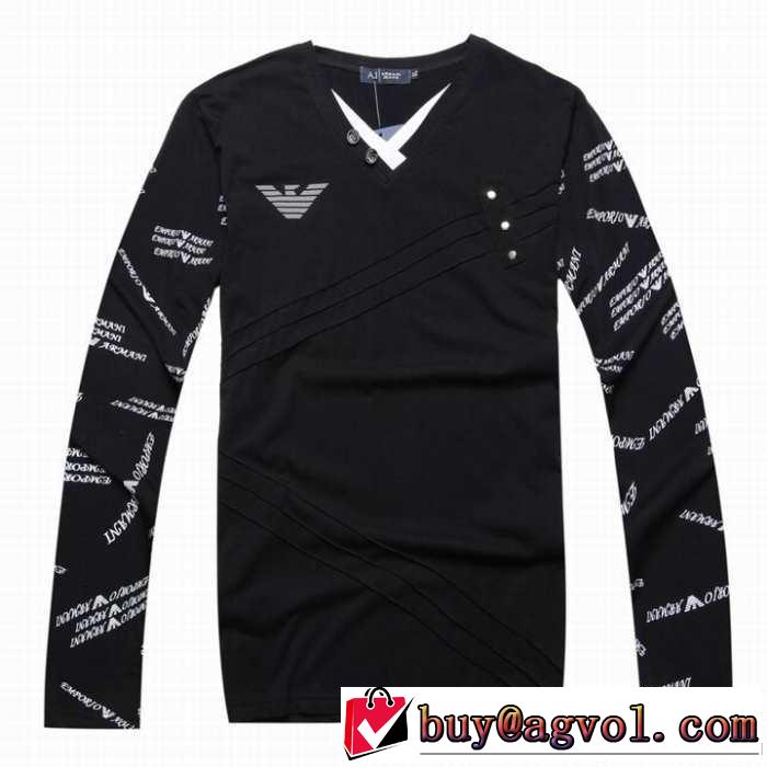 2014秋冬 美品！armani アルマーニ vネック 長袖 tシャツ