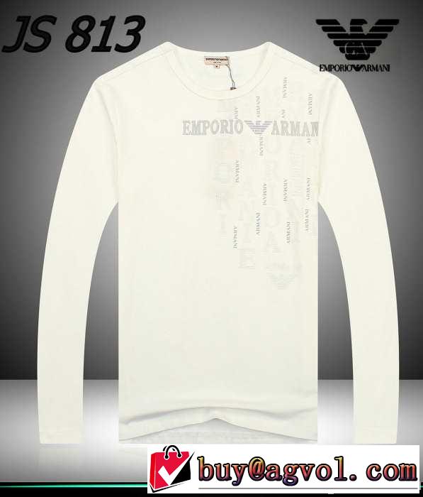 2014秋冬 上質 armani アルマーニ 長袖 tシャツ 2色可選 