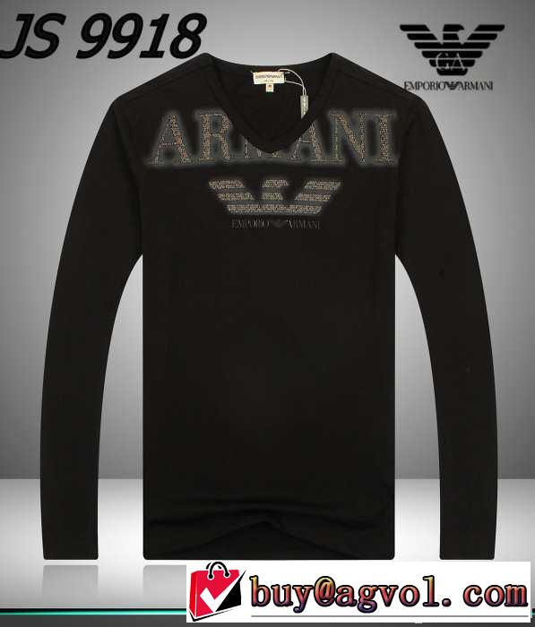 2014秋冬 大人気！armani アルマーニ vネック 長袖 tシャツ 2色可選