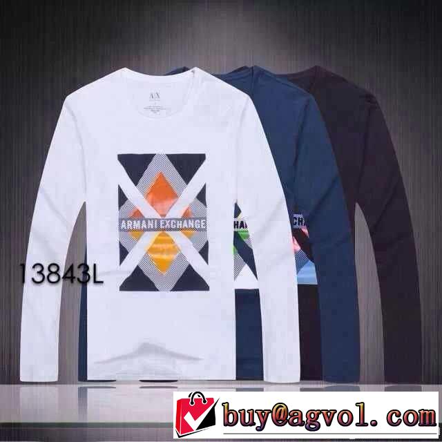 2014秋冬 armani アルマーニ 上質 長袖 tシャツ 3色可選