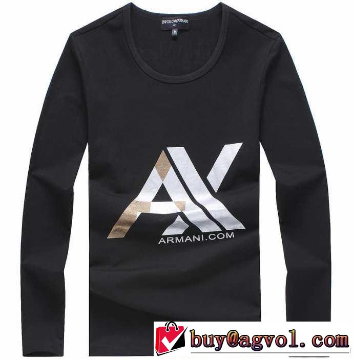 2014秋冬 armani アルマーニ 入手困難 長袖 tシャツ 4色可選