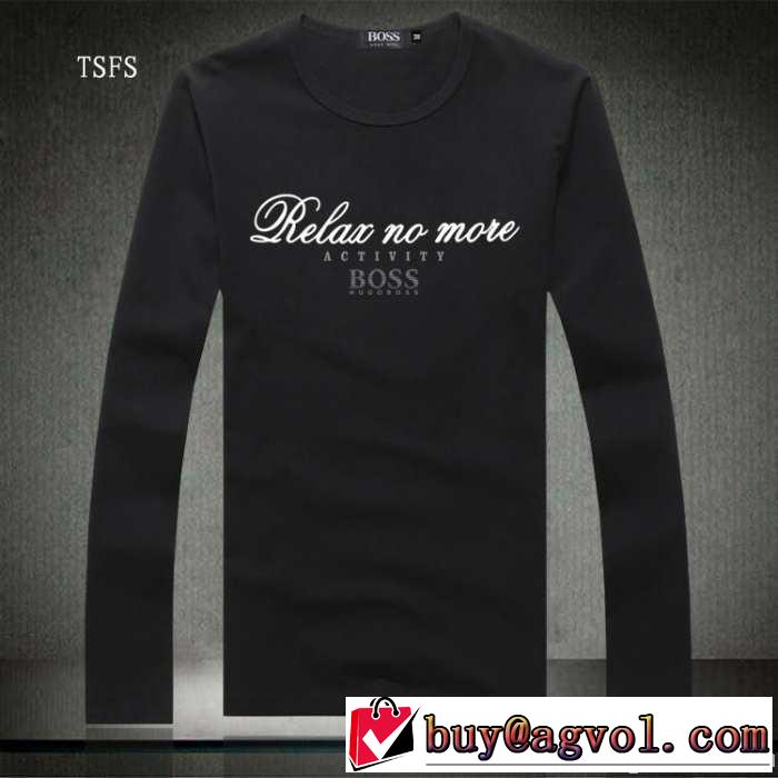 2014秋冬 高級感溢れるデザイン hugo boss ヒューゴボス 長袖 tシャツ