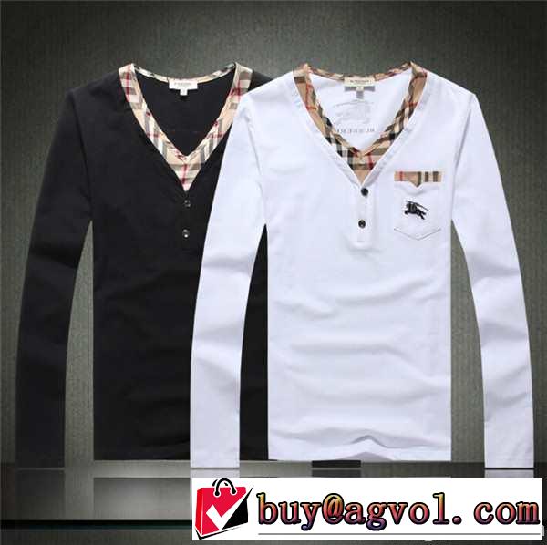 2014秋冬 大人気☆new!!burberry バーバリー vネック 長袖 tシャツ