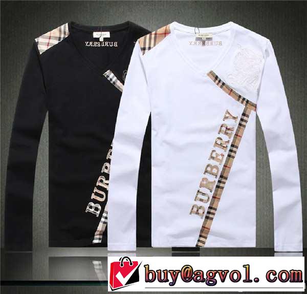2014秋冬 値下げ！burberry バーバリー vネック 長袖 tシャツ
