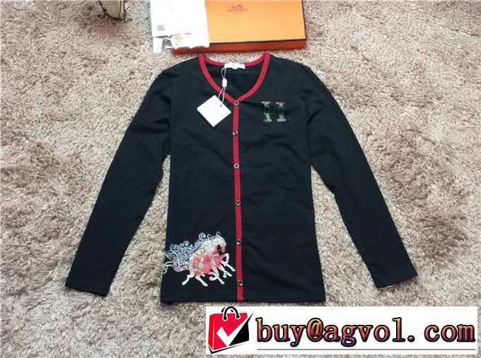 2014秋冬 人気が爆発 hermes エルメス ボタンダウン vネック 長袖 tシャツ 