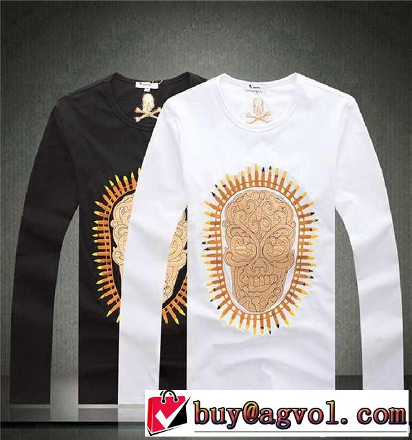 2014秋冬 プレゼントに philipp plein フィリッププレイン 長袖 tシャツ 2色可選