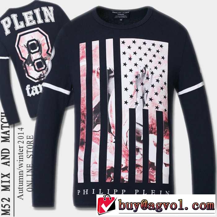 2014秋冬 人気激売れ philipp plein フィリッププレイン 長袖 tシャツ