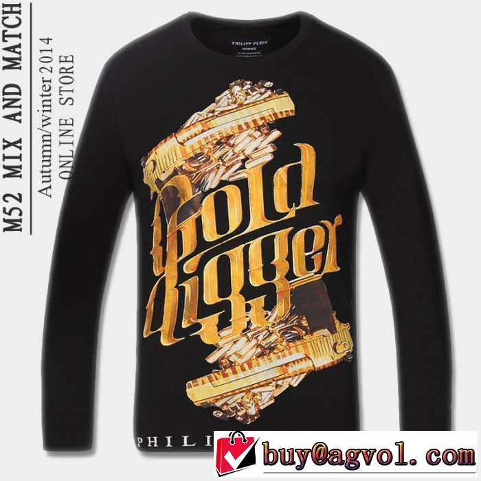 2014秋冬 大人気！philipp plein フィリッププレイン 長袖 tシャツ