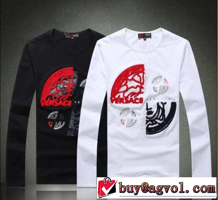 2014秋冬 存在感◎ versace ヴェルサーチ 長袖 tシャツ 2色可選