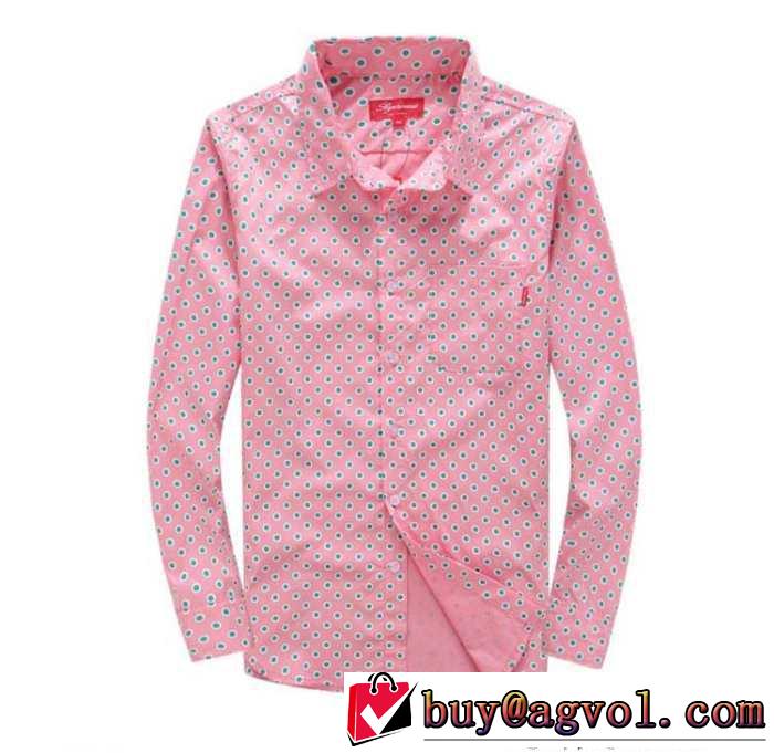 2015春夏 首胸ロゴ supreme シュプリーム 長袖シャツ 3色可選