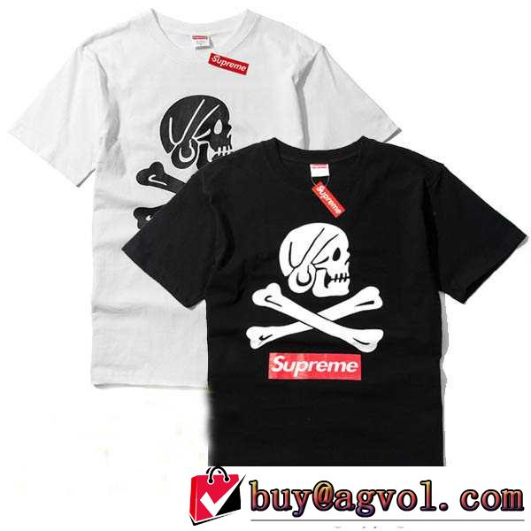 2015春夏 スタイルアップ効果 supreme シュプリーム 半袖tシャツ 2色可選 男女兼用