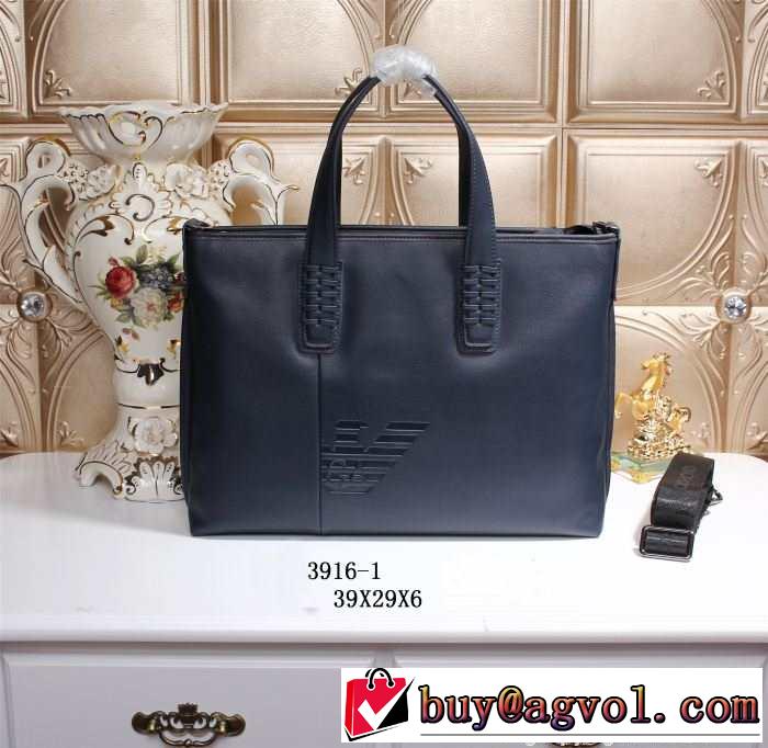 2015 armani アルマーニ 首胸ロゴ メンズ用 手持ち&ショルダー掛け 3916