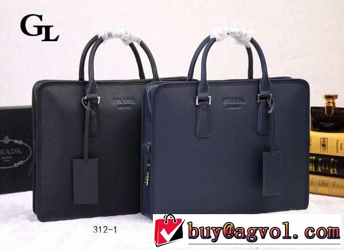 PRADA プラダ 2015 希少 メンズ用 手持ち&ショルダー掛け 2色可選 312-1