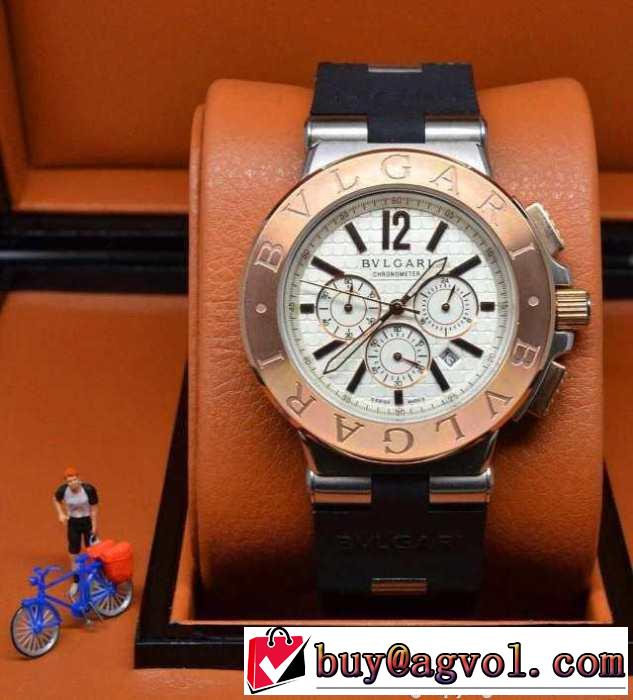 2015 ★安心★追跡付 bvlgari ブルガリ ステンレス ラバー クオーツ?ムーブメント 男性用腕時計 4色可選