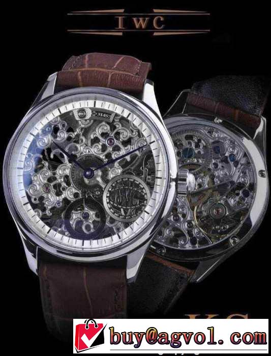 2015 人気が爆発 iwc インターナショナルウォッチ カン 透かし彫りムーブメント 男性用腕時計 2色可選